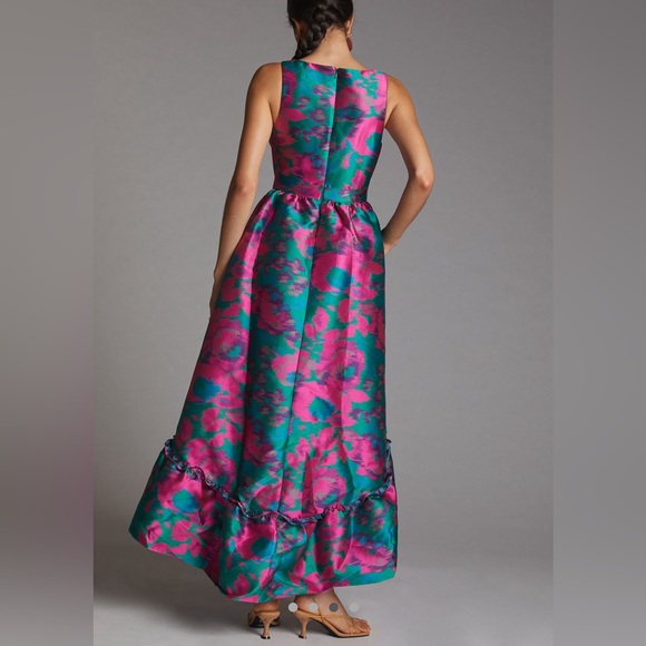 Jacquard High Low Midi Dress - Picture 4 of 9